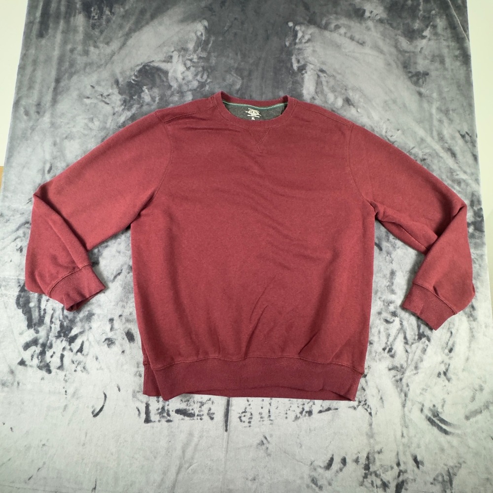 G.H. Bass & Co. Sweatshirt Mens XL Burgundy Crewneck Pullover Long Sleeve 4721